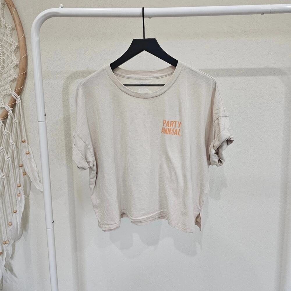 Aerie Oversized Party Animal Crop Tee - Picture 2 of 9